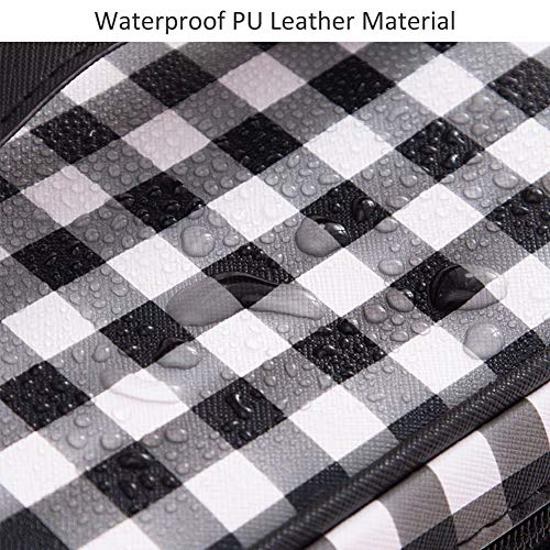 HOYOFO Large Makeup Bag Travel Cosmetic Bags With Makeup Brush Holder Waterpr...