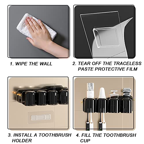 HPDEAR Multifunctional Toothbrush Holder and Automatic Toothpaste Dispenser S...