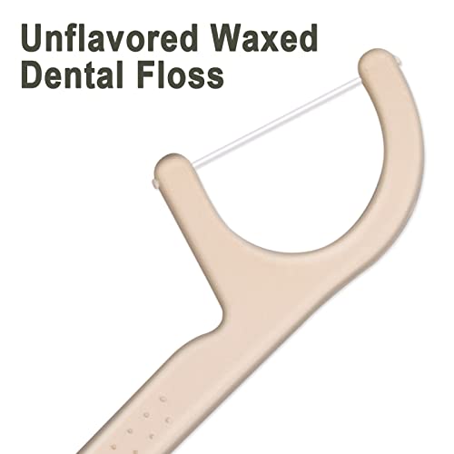 Natural Dental Floss Picks Biodegradable 100 Count - BPA Free, Vegan, Sustain...