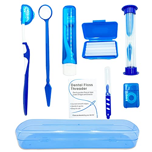 HRASY Portable Orthodontic Oral Care Kit for Braces - Interdental Brush Denta...