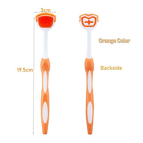 Tongue Scraper, HRASY Tongue Cleaner Brush Tongue Scrubber for Reducing Bad B...