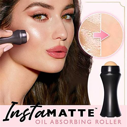 Oil-Absorbing Volcanic Roller, Portable and Reusable Oil-Resistant Facial Too...