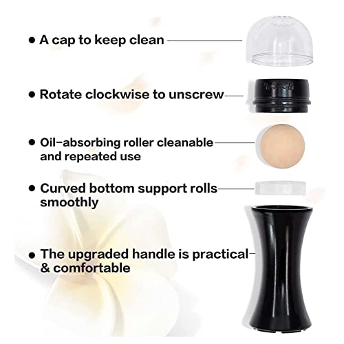 Oil-Absorbing Volcanic Roller, Portable and Reusable Oil-Resistant Facial Too...