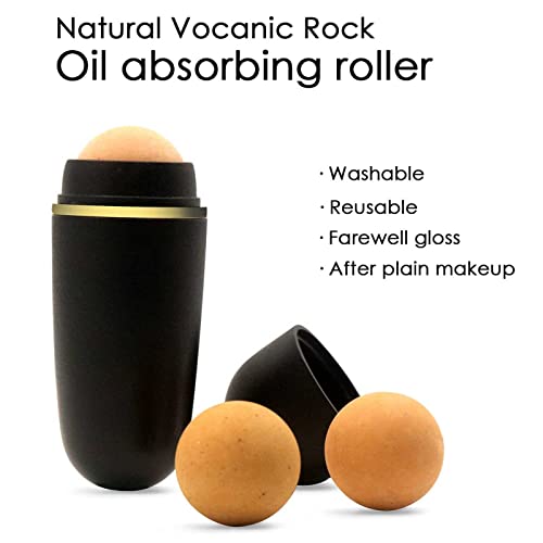 Oil Absorbing Volcanic Roller, Volcanic Stone Oil Absorbing Ball, Reusable Fa...