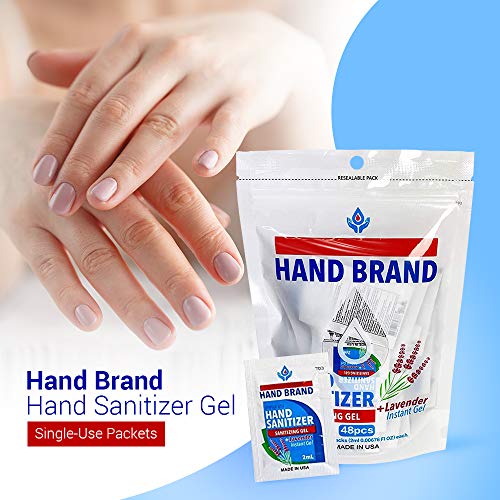 100-Pack Hand Sanitizer Gel Single-Use Packets - Hand Cleansing Gel - Contain...