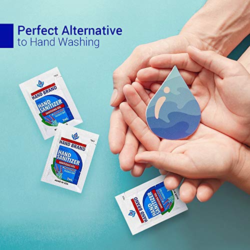 100-Pack Hand Sanitizer Gel Single-Use Packets - Hand Cleansing Gel - Contain...