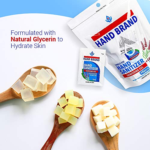 100-Pack Hand Sanitizer Gel Single-Use Packets - Hand Cleansing Gel - Contain...