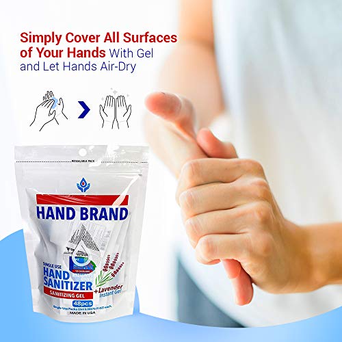 100-Pack Hand Sanitizer Gel Single-Use Packets - Hand Cleansing Gel - Contain...