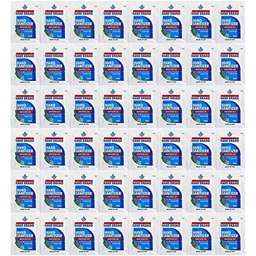100-Pack Hand Sanitizer Gel Single-Use Packets - Hand Cleansing Gel - Contain...