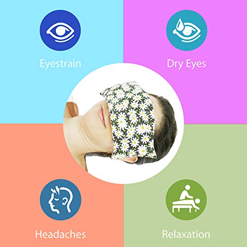 HSP Red Bean Eye Pillow for Soothing Tiredness | Hot or Cold Cotton Weighted ...