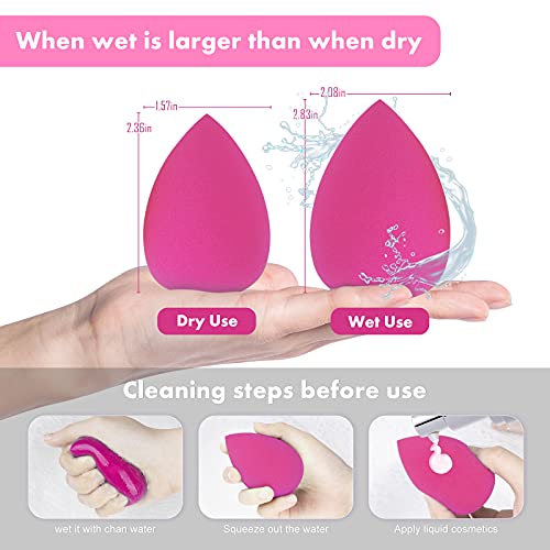 Makeup Sponge Blender Set, Beauty Makeup Sponges Latex-free Blender 5pcs + Be...