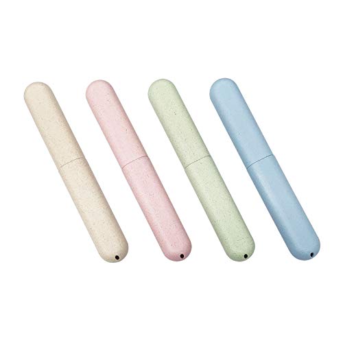 4 Pack Travel Toothbrush Holder Case, Portable Toothbrush Holder for Travel/C...