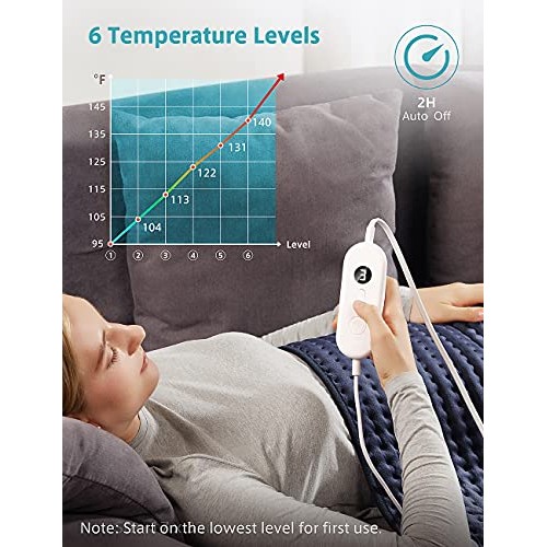 XXX-Large Heating Pad for Back Pain and Cramps Relief, [17 x 33"] Hot Electri...