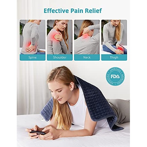 XXX-Large Heating Pad for Back Pain and Cramps Relief, [17 x 33"] Hot Electri...