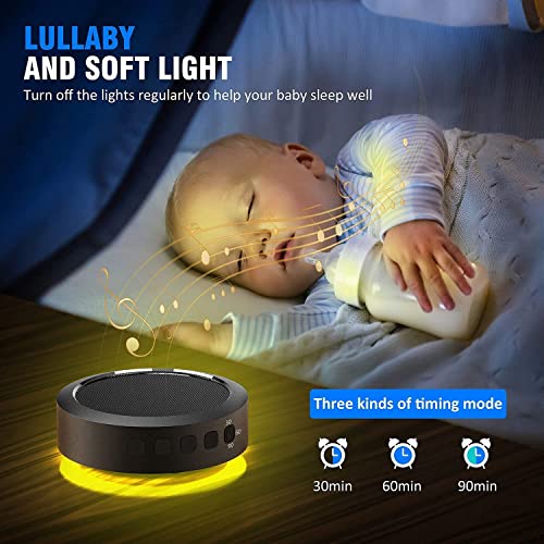 White Noise Machine, Portable Sound Machine with 26 Soothing Sounds and Night...