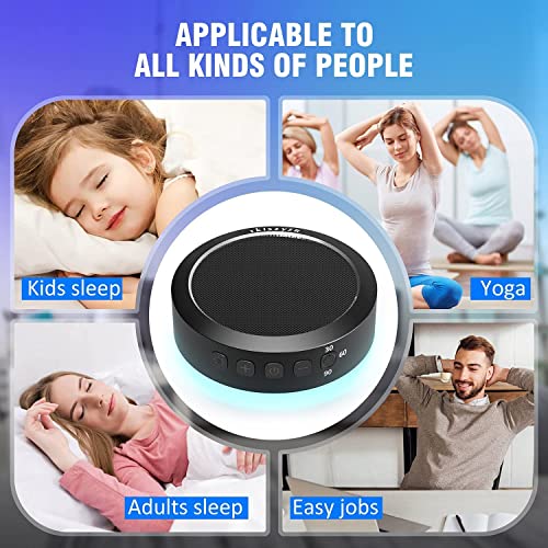 White Noise Machine, Portable Sound Machine with 26 Soothing Sounds and Night...