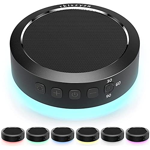 White Noise Machine, Portable Sound Machine with 26 Soothing Sounds and Night...