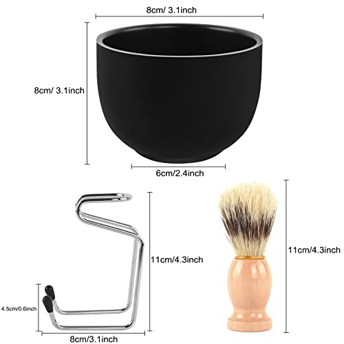 HTPOW 3 in 1 Shaving Brush Kit 100% Pure Badger Shaving Brush Kit-Shaving Soa...