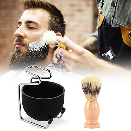 HTPOW 3 in 1 Shaving Brush Kit 100% Pure Badger Shaving Brush Kit-Shaving Soa...