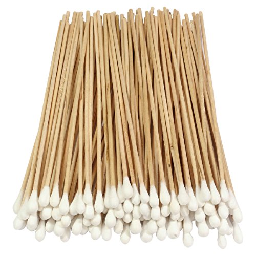 HTS 101K0 Cotton Swabs 6 Inch Wooden Applicator - 100 Pc Pack