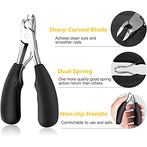 Sharp Toe Nail Clippers, Professional Podiatrist Toenail Clippers for Adult I...