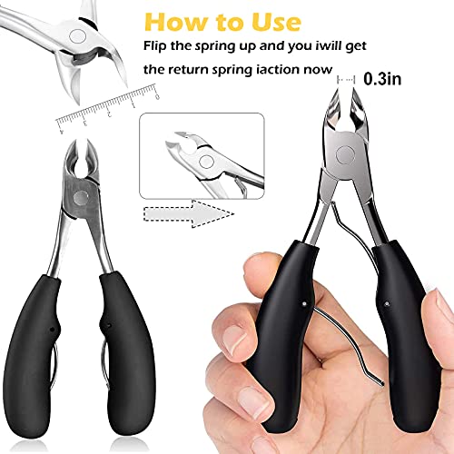 Sharp Toe Nail Clippers, Professional Podiatrist Toenail Clippers for Adult I...