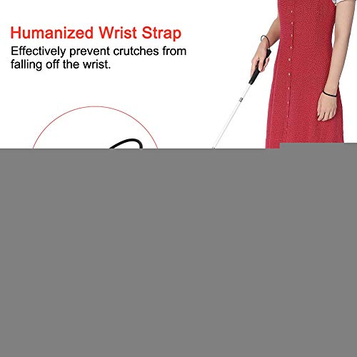 Huairdum Aluminum Alloy Blind Folding Stick, 135CM 50 Fold Thick Rttan Walkin...