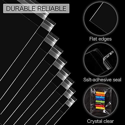 Crystal Clear Resealable Recloseable Cellophane/SelfSeal Bags for Bakery, Sna...