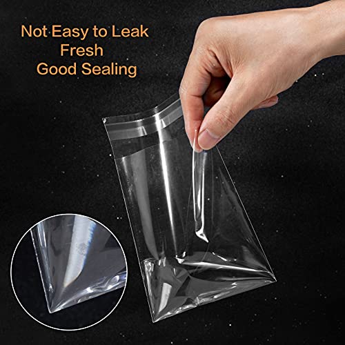 Crystal Clear Resealable Recloseable Cellophane/SelfSeal Bags for Bakery, Sna...