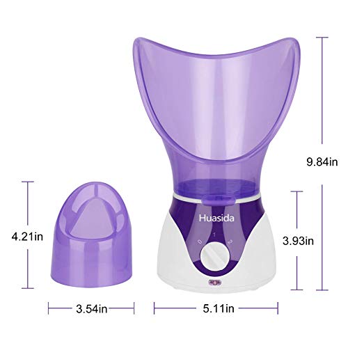 huasida Facial Steamer Personal Steam Inhaler Sauna Facial Steamer Hot Mist M...