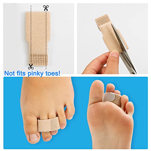 Toe Separators Buddy Wraps with Padding, 6Pieces Reusable Hammer Toe Spacer, ...