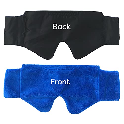 Huggaroo Gem - Super Plush Heated Eye Mask and Sleep Mask with Gel Ice Pack -...