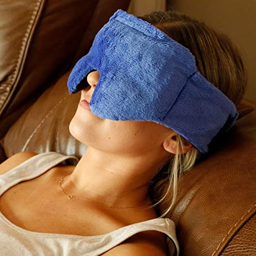Huggaroo Gem - Super Plush Heated Eye Mask and Sleep Mask with Gel Ice Pack -...