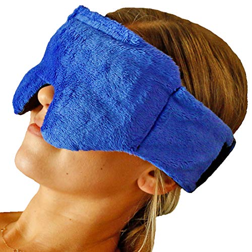 Huggaroo Gem - Super Plush Heated Eye Mask and Sleep Mask with Gel Ice Pack -...