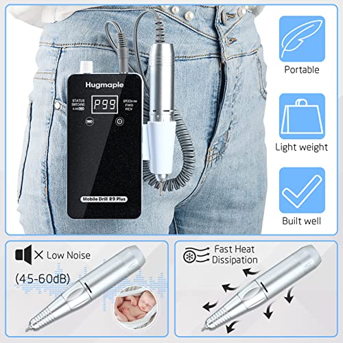 Professional Nail Drill Set for Acrylic Nails, 30000rpm Electric Nail Efile D...