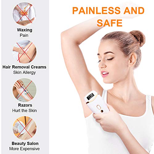 Huieter IPL Hair Removal Permanent Painless Laser Hair Remover Device for Wom...