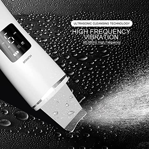 Huihuii Skin Scrubber Facial Skin Spatula with 4 Modes LED Display, USB Recha...