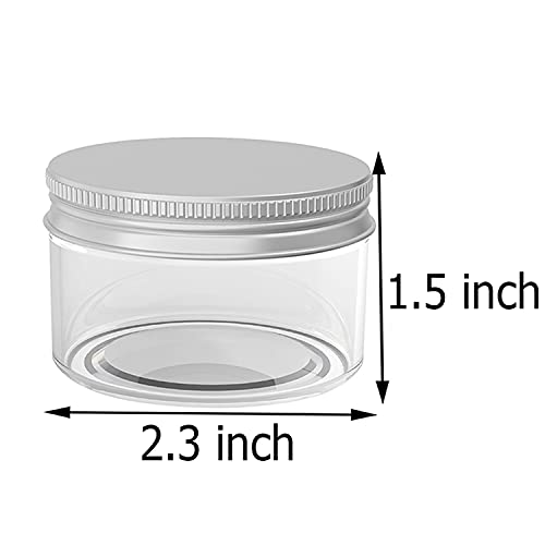 2 Ounce Plastic Container Jars Refillable Empty Cosmetic Containers for Cream...