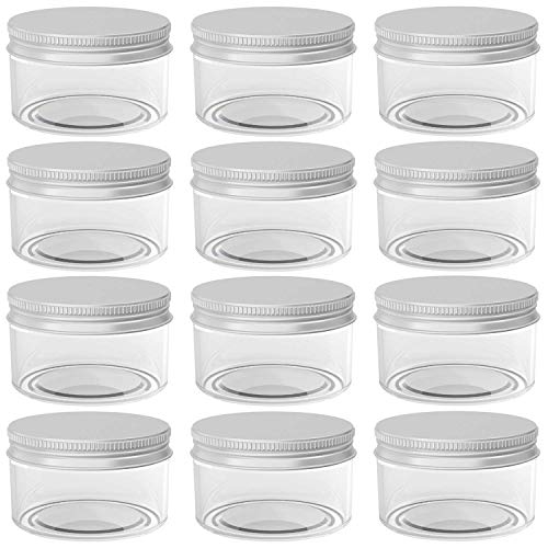 2 Ounce Plastic Container Jars Refillable Empty Cosmetic Containers for Cream...
