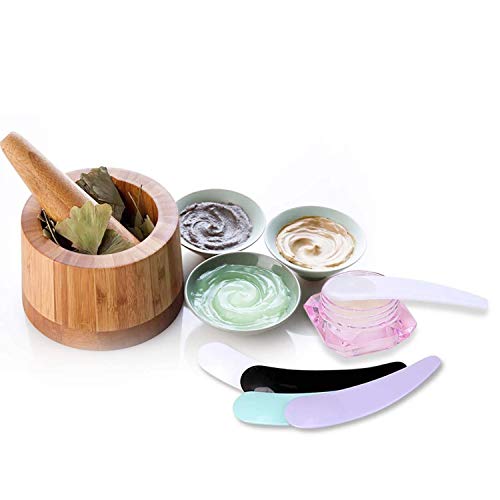 Mini Makeup Mask Spatula Multi-colored Disposable Curved Cosmetic Spatula Sco...
