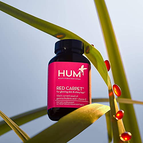 HUM Red Carpet - Skin & Hair Supplement - Black Currant Seed Oil for Glowing ...