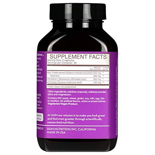 HUM Wing Man - Liver Detox Supplement with Milk Thistle, Dandelion & Artichok...