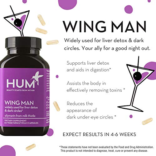 HUM Wing Man - Liver Detox Supplement with Milk Thistle, Dandelion & Artichok...