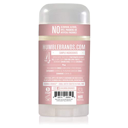 Humble Brands All Natural Aluminum Free Deodorant Stick for Women and Men, La...
