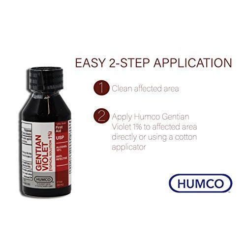 Humco K967380 Gentian Violet (TOPICAL SOLUTION 1%) 2 FL OZ, Pack of 1