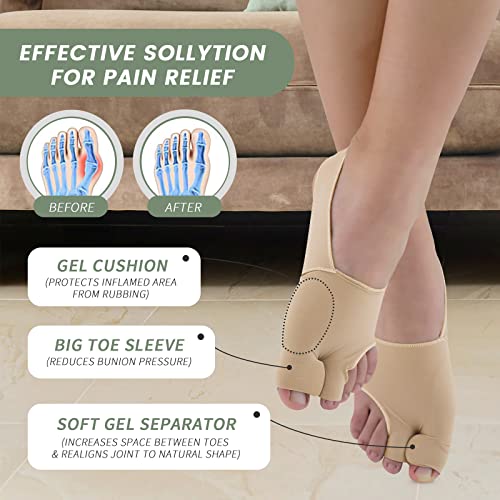 Huninpr Bunion Corrector & Bunion Relief Protector Sleeves Kit-3 Pack Set,Non...