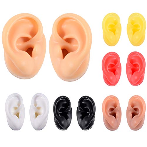 HUNIU Silicone Simulation Human Ear Model,Earphone Earrings Jewelry show Prop...