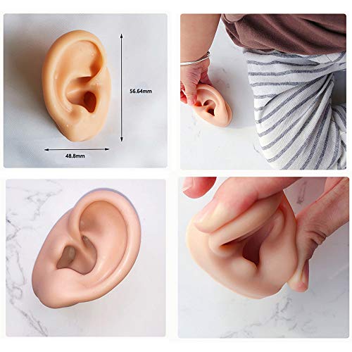 HUNIU Silicone Simulation Human Ear Model,Earphone Earrings Jewelry show Prop...