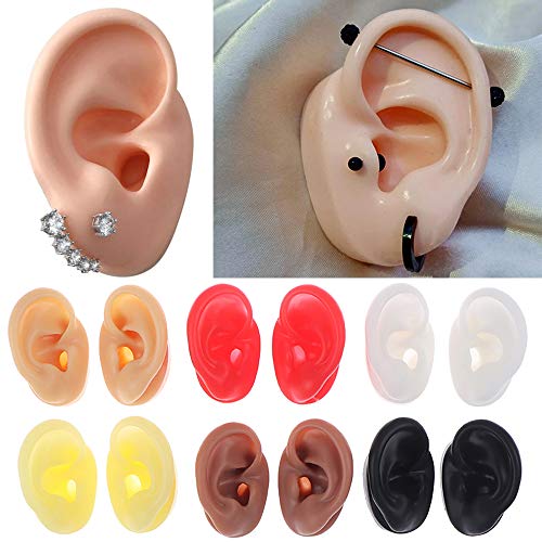 HUNIU Silicone Simulation Human Ear Model,Earphone Earrings Jewelry show Prop...