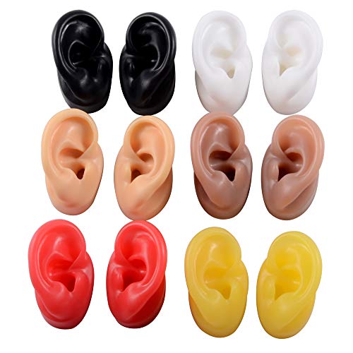 HUNIU Silicone Simulation Human Ear Model,Earphone Earrings Jewelry show Prop...